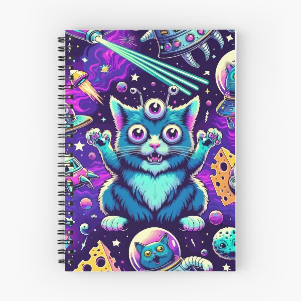 Aperçu de l'œuvre Méfait félin galactique : chats extraterrestres holographiques et chaos cosmique créée et vendue par LexicalLegend.