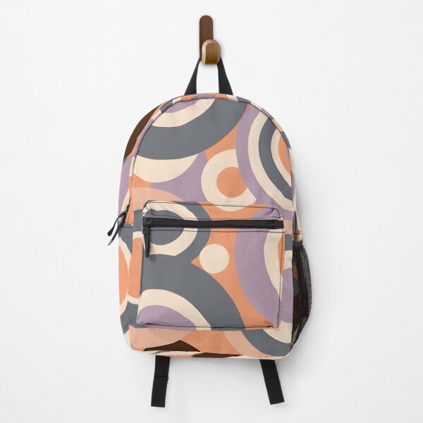 Item preview, Mid Century Modern Geometric Circles Peach, Lilac designed and sold by Prints and Lifestyle.