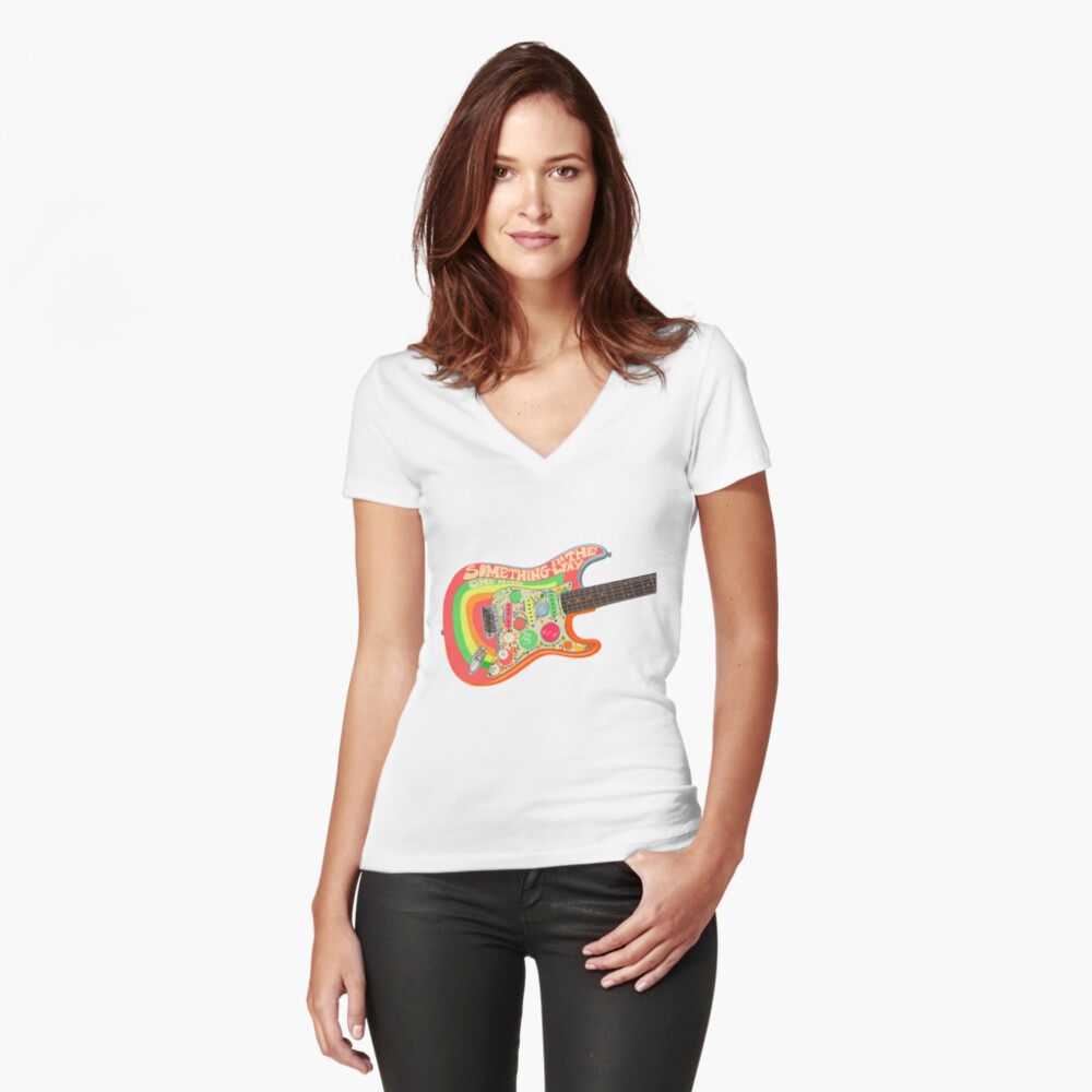 Item preview, Fitted V-Neck T-Shirt designed and sold by rockandrolldoll.