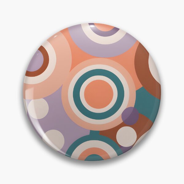 Item preview, Mid Century Modern Geometric Circles , Peach, Green,  designed and sold by Prints and Lifestyle.