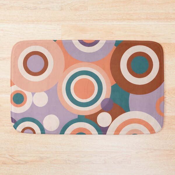 Item preview, Mid Century Modern Geometric Circles , Peach, Green,  designed and sold by Prints and Lifestyle.