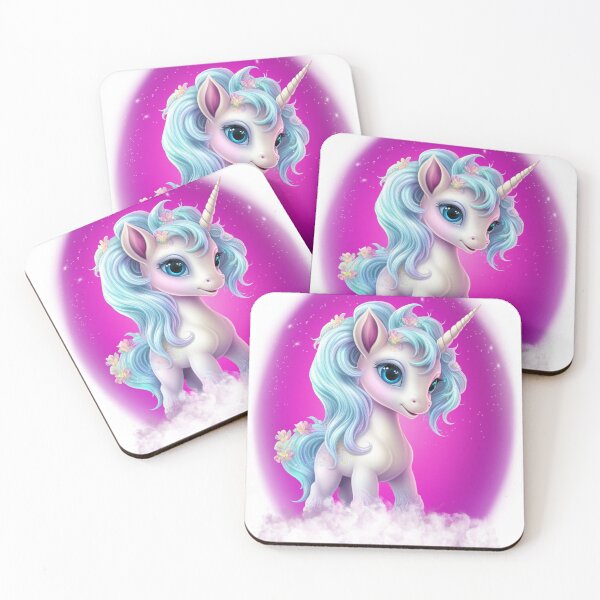 Item preview, Unicorn on cloud in vibrant pink starsky designed and sold by coloryourwings.