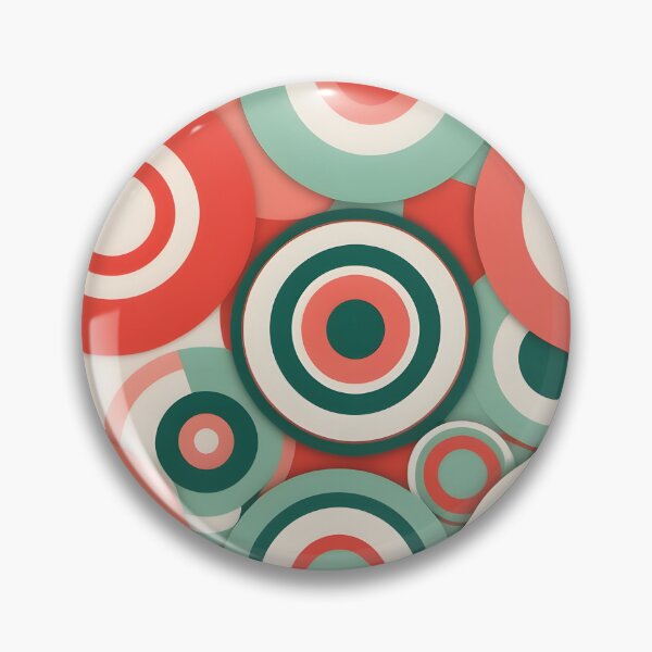 Item preview, Mid Century Modern Geometric Circles Peach, Green,  designed and sold by Prints and Lifestyle.