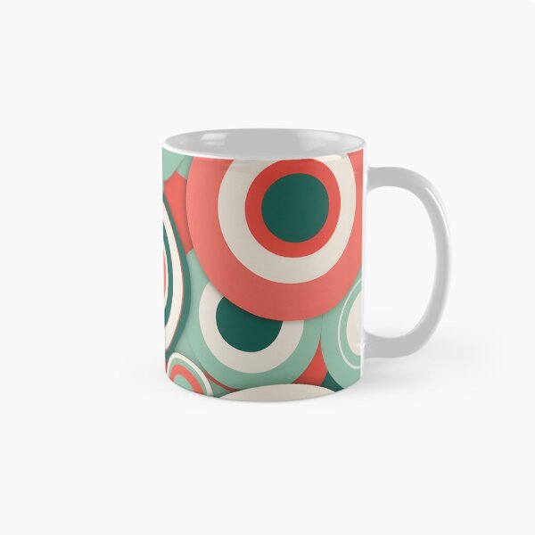 Item preview, Mid Century Modern Geometric Circles Peach, Green,  designed and sold by Prints and Lifestyle.