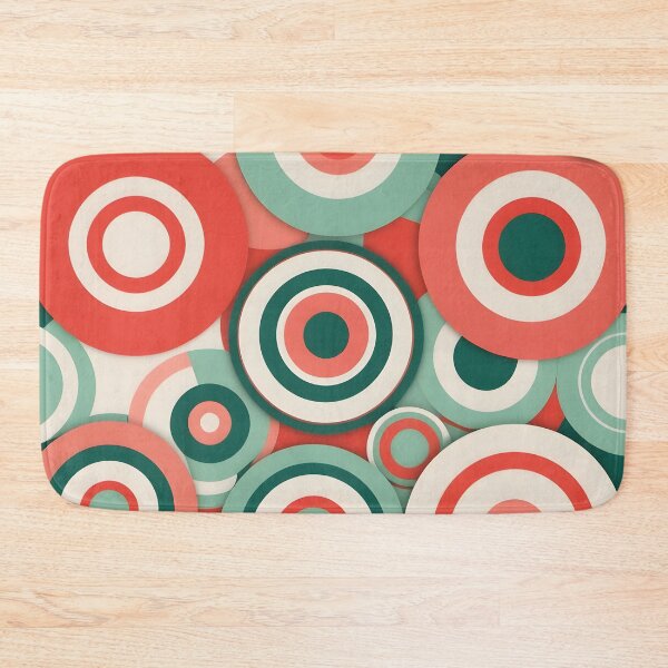 Item preview, Mid Century Modern Geometric Circles Peach, Green,  designed and sold by Prints and Lifestyle.