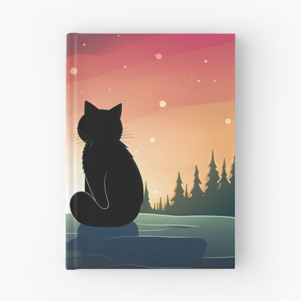 Item preview, Cute Black Cats Pleasant Evening in the Colorful Sky View designed and sold by omerfdln34.