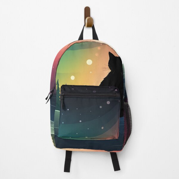 Item preview, Cute Black Cats Pleasant Evening in the Colorful Sky View designed and sold by omerfdln34.