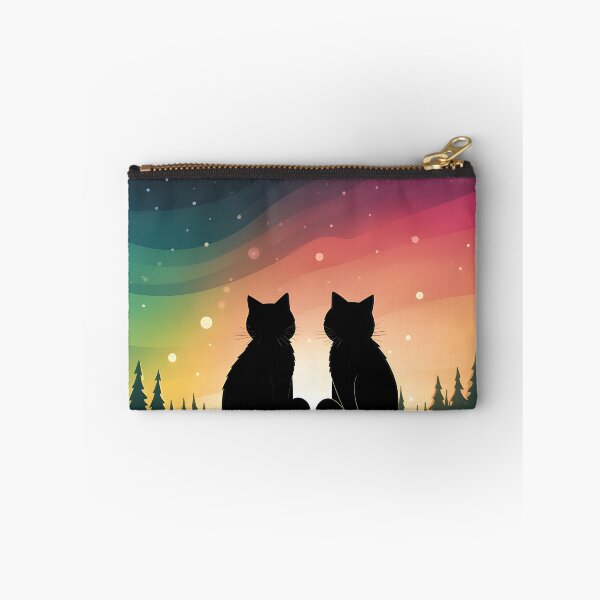 Item preview, Cute Black Cats Pleasant Evening in the Colorful Sky View designed and sold by omerfdln34.