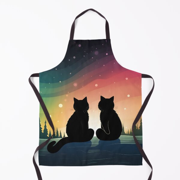Item preview, Cute Black Cats Pleasant Evening in the Colorful Sky View designed and sold by omerfdln34.