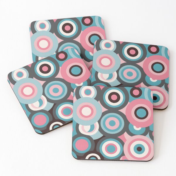 Item preview, Mid Century Modern Geometric Circles , Peach, Green,  designed and sold by Prints and Lifestyle.