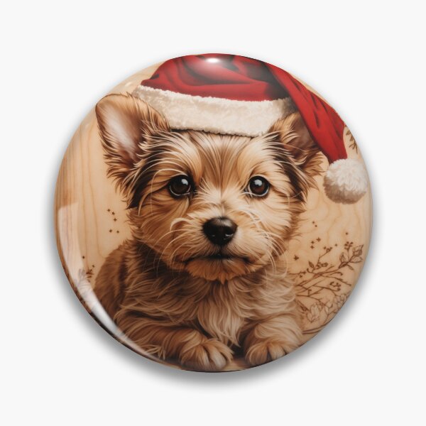 Item preview, Christmas with Yorkshire Terrier: The Delightful Charm of Wood (Pyro Pets Art - 250) designed and sold by pyropetsart.