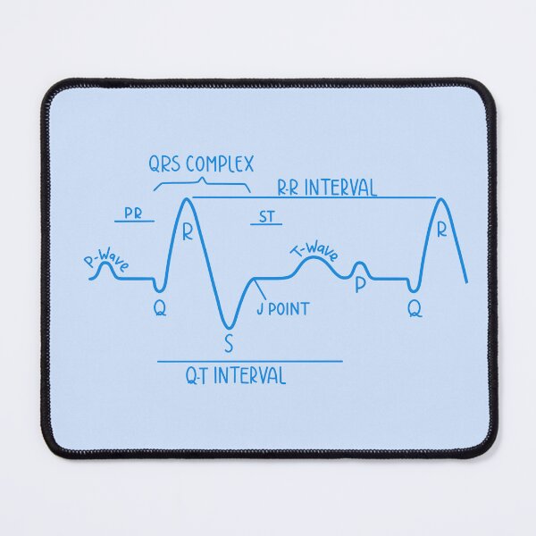 Item preview, Hand Drawn Normal Electrocardiogram ECG Blue designed and sold by SofiaSava01.