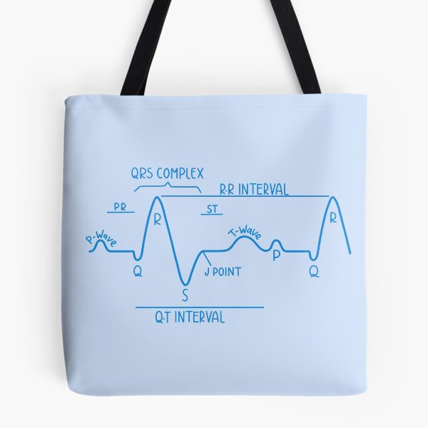 Item preview, Hand Drawn Normal Electrocardiogram ECG Blue designed and sold by SofiaSava01.