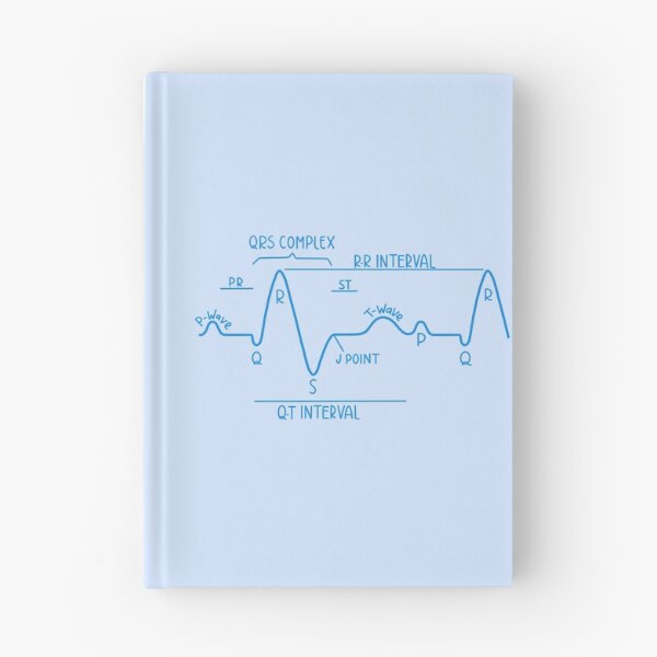 Item preview, Hand Drawn Normal Electrocardiogram ECG Blue designed and sold by SofiaSava01.