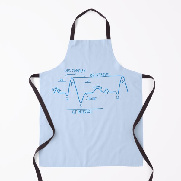 Item preview, Hand Drawn Normal Electrocardiogram ECG Blue designed and sold by SofiaSava01.