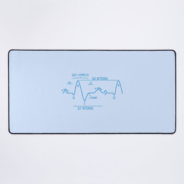 Item preview, Hand Drawn Normal Electrocardiogram ECG Blue designed and sold by SofiaSava01.