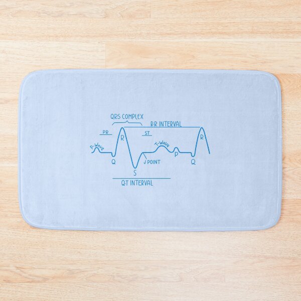 Item preview, Hand Drawn Normal Electrocardiogram ECG Blue designed and sold by SofiaSava01.