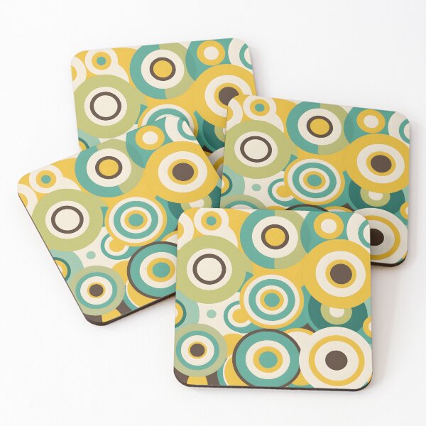 Item preview, Mid Century Modern Geometric Circles  Lemon Green, Mint, Yellow designed and sold by Prints and Lifestyle.