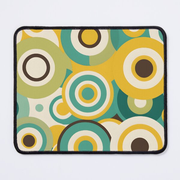 Item preview, Mid Century Modern Geometric Circles Lemon Green, Mint, Yellow designed and sold by Prints and Lifestyle.