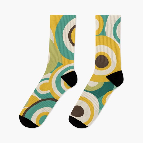 Item preview, Mid Century Modern Geometric Circles  Lemon Green, Mint, Yellow designed and sold by Prints and Lifestyle.
