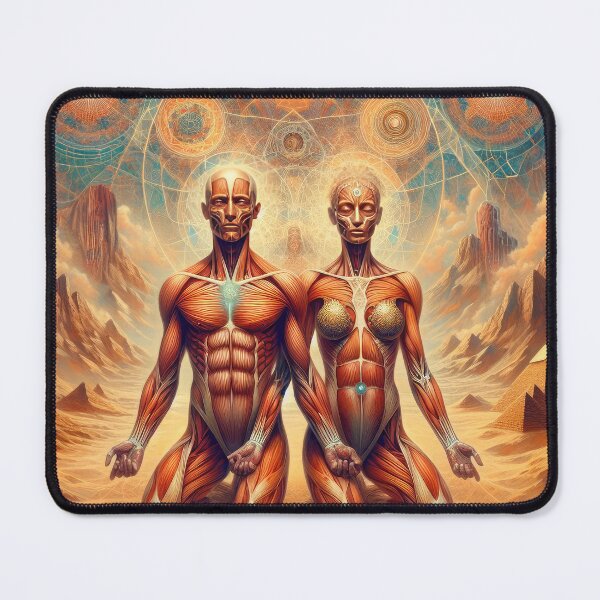 Item preview, Sacred Union: Anatomy of Man and Woman Visionary Artwork designed and sold by Mystikos Art.