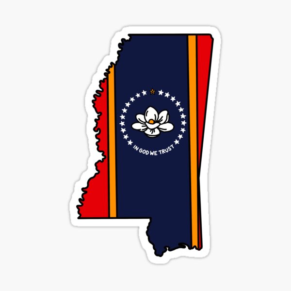 Mississippi State Map Car Decal - Permanent Vinyl Sticker for Cars,  Vehicle, Doors, Windows, Laptop, and more!