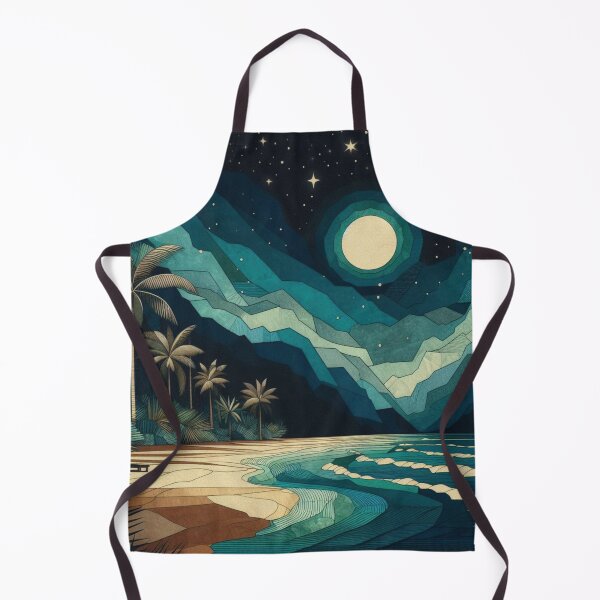Item preview, Full Moon Tropical Beach- Moonlit Waves designed and sold by HausKatz.