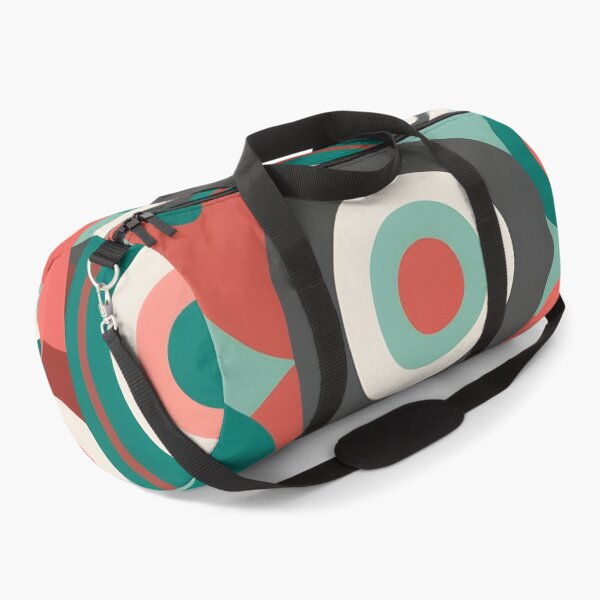 Item preview, Mid Century Modern Geometric Circles Emerald Green, Coral designed and sold by Prints and Lifestyle.