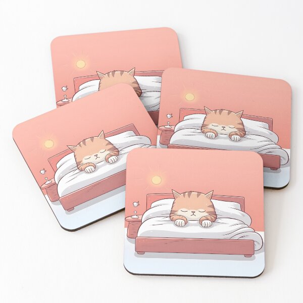Item preview, Sleep Time for Cute Silly Cat Good Night on your bed designed and sold by omerfdln34.