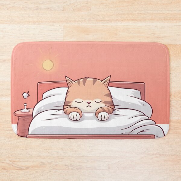 Item preview, Sleep Time for Cute Silly Cat Good Night on your bed designed and sold by omerfdln34.