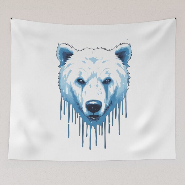 Item preview, Frozen Majesty - Polar Bear Paint Drip Design designed and sold by Sir Meow Meow.