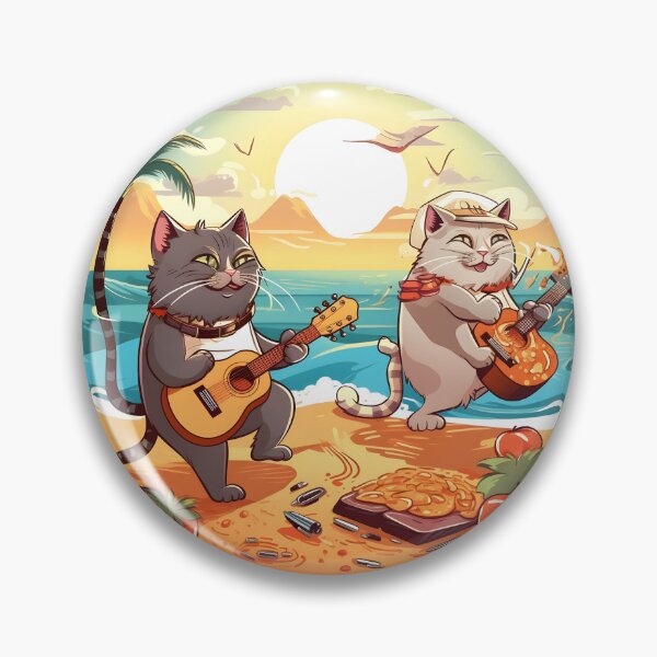 Item preview, Enjoying Music on the Beach Sweet Spoiled Silly Cats designed and sold by omerfdln34.