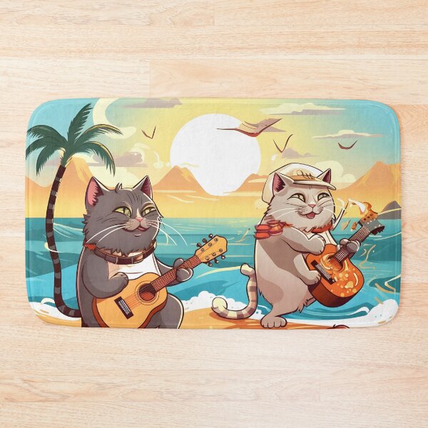 Item preview, Enjoying Music on the Beach Sweet Spoiled Silly Cats designed and sold by omerfdln34.