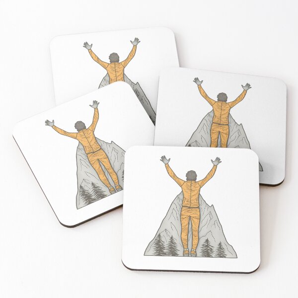 Item preview, Summit Triumph - Mountain Pose Victory Illustration designed and sold by NovaGenArt.