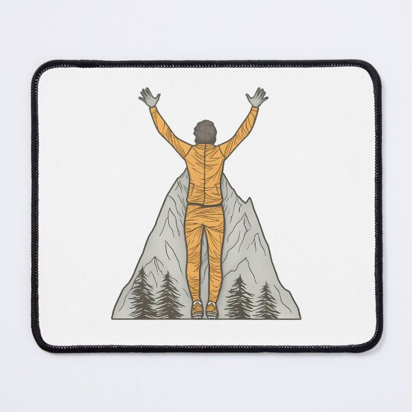 Item preview, Summit Triumph - Mountain Pose Victory Illustration designed and sold by NovaGenArt.