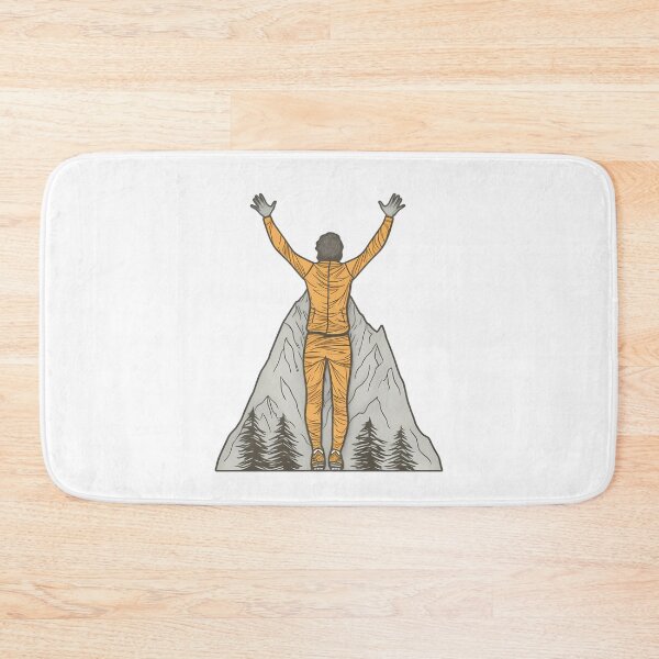 Item preview, Summit Triumph - Mountain Pose Victory Illustration designed and sold by NovaGenArt.