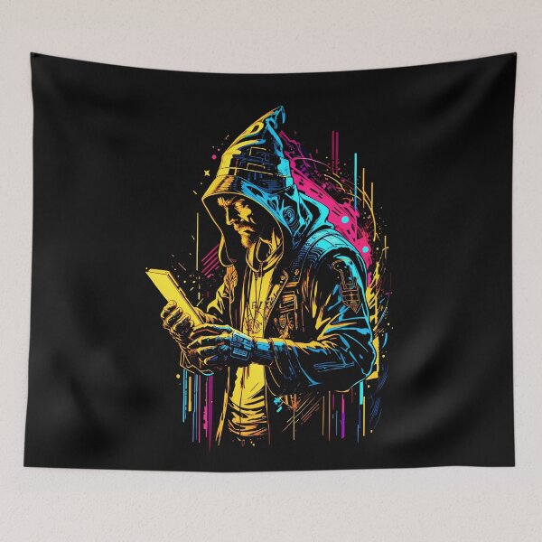 Item preview, Neon Techno Cyberpunk Wizard designed and sold by Occult Designs.
