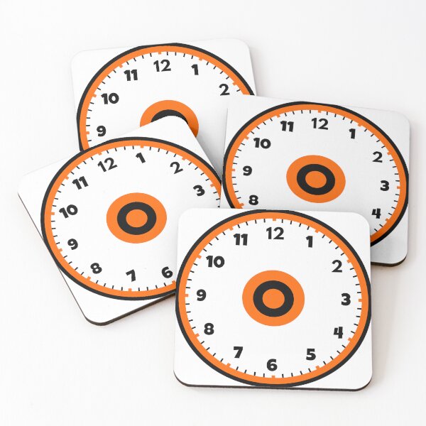 Item preview, Orenge And Black Circle Clock  designed and sold by Lov Verman.