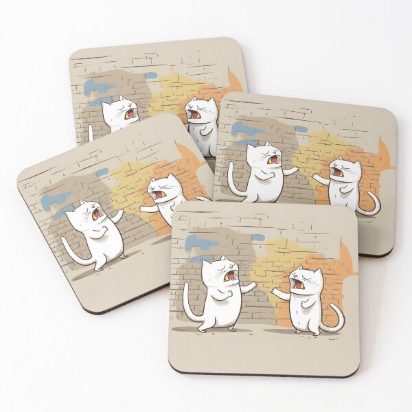 Item preview, Crazy Cute Silly Cats Talking By The Wall On The Street designed and sold by omerfdln34.