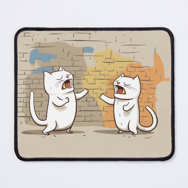 Item preview, Crazy Cute Silly Cats Talking By The Wall On The Street designed and sold by omerfdln34.