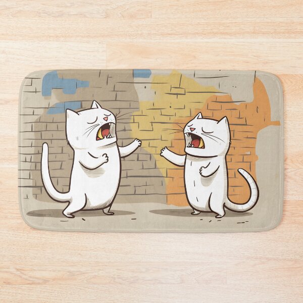 Item preview, Crazy Cute Silly Cats Talking By The Wall On The Street designed and sold by omerfdln34.