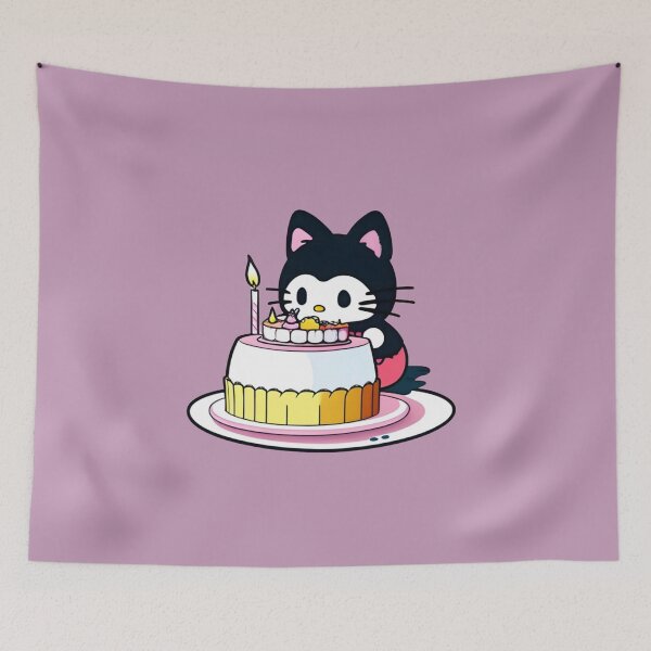 Item preview, Birthday Kitty designed and sold by Whimsy Fae Studio.