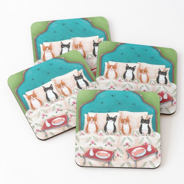 Item preview, Breakfast in Bed Cats designed and sold by KilkennyCat Art.