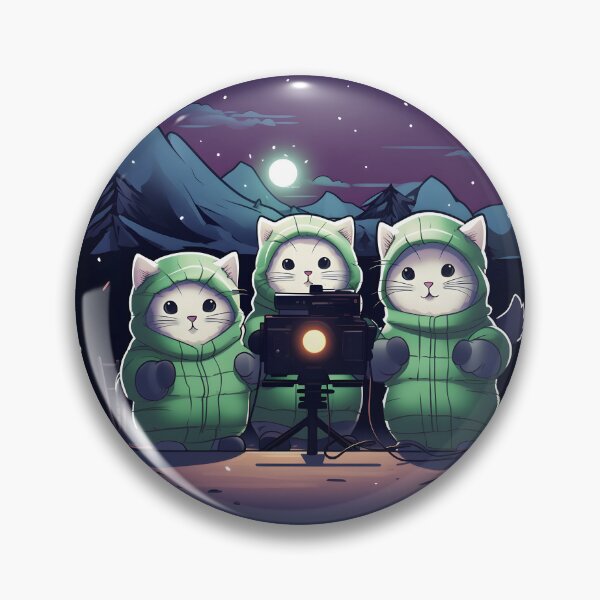 Item preview, Curious Sweet Cute Silly Cats Pulling the Northern Lights designed and sold by omerfdln34.