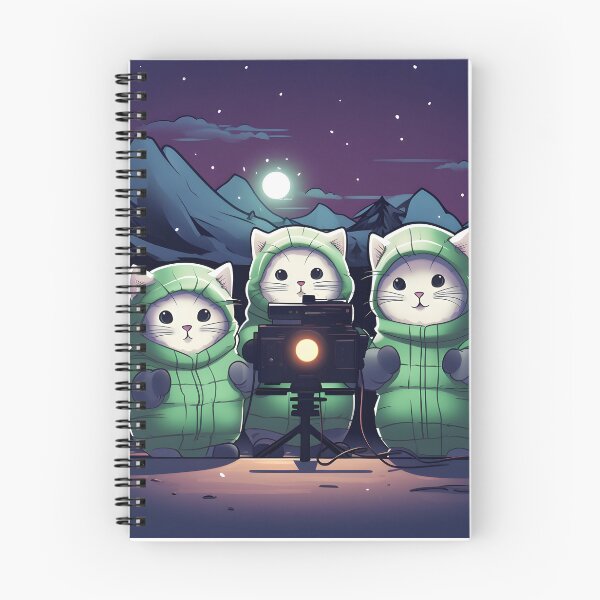 Item preview, Curious Sweet Cute Silly Cats Pulling the Northern Lights designed and sold by omerfdln34.