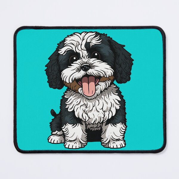 Item preview, Black White Parti Cavoodle designed and sold by ElectricRevival.