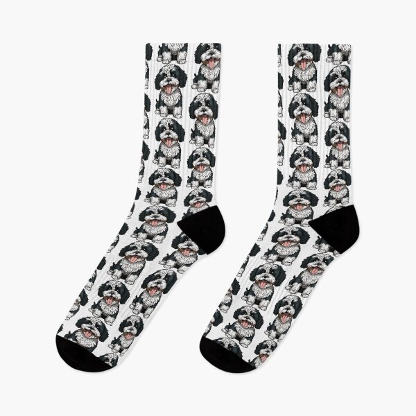 Item preview, Black White Parti Cavoodle designed and sold by ElectricRevival.