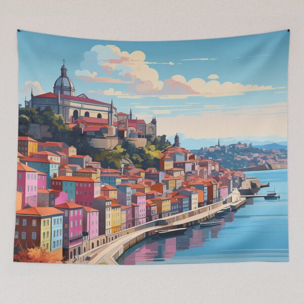 Item preview, A Pop Art Travel Print of Porto - Portugal  designed and sold by StudioRedKoala.