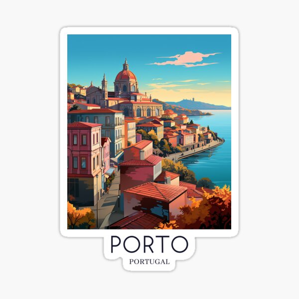 Item preview, A Pop Art Travel Print of Porto - Portugal  designed and sold by StudioRedKoala.