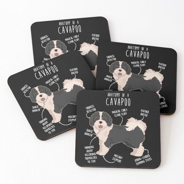 Item preview, Parti Cavapoo Dog Anatomy designed and sold by ElectricRevival.